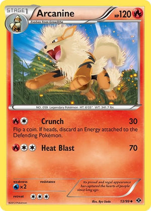 Pokemon TCG - Next Destinies - Arcanine - 13/99 - Reverse Holofoil