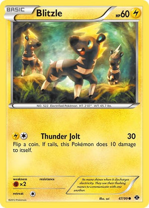 Pokemon TCG - Next Destinies - Blitzle - 47/99 - Reverse Holofoil