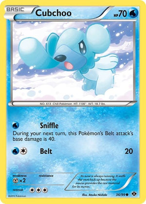 Pokemon TCG - Next Destinies - Cubchoo - 36/99