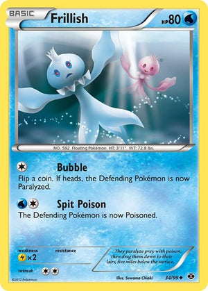 Pokemon TCG - Next Destinies - Frillish - 34/99 - Reverse Holofoil