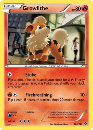 Pokemon TCG - Next Destinies - Growlithe - 10/99