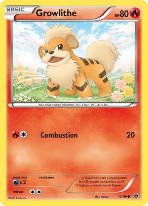 Pokemon TCG - Next Destinies - Growlithe - 11/99 - Reverse Holofoil