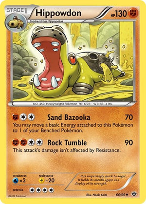 Pokemon TCG - Next Destinies - Hippowdon - 66/99 - Reverse Holofoil