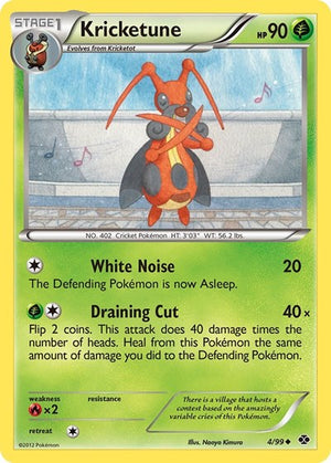 Pokemon TCG - Next Destinies - Kricketune - 4/99 - Reverse Holofoil