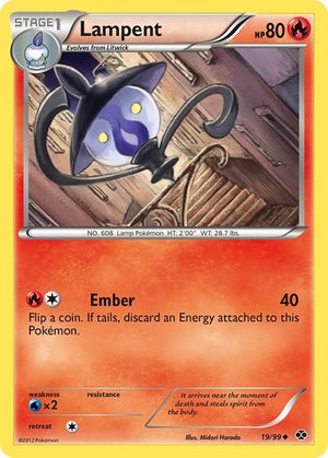 Pokemon TCG - Next Destinies - Lampent - 19/99