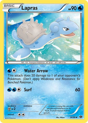 Pokemon TCG - Next Destinies - Lapras - 26/99 - Reverse Holofoil