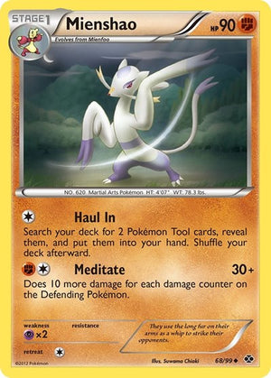 Pokemon TCG - Next Destinies - Mienshao - 68/99 - Reverse Holofoil