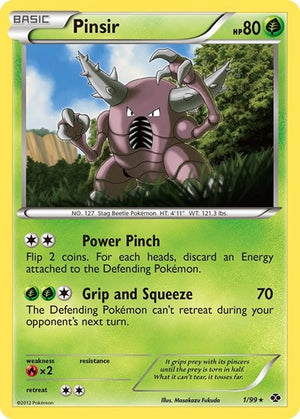 Pokemon TCG - Next Destinies - Pinsir - 1/99 - Reverse Holofoil