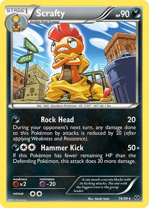 Pokemon TCG - Next Destinies - Scrafty - 74/99 - Holofoil