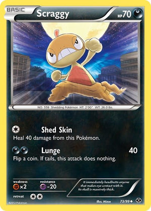 Pokemon TCG - Next Destinies - Scraggy - 73/99 - Reverse Holofoil