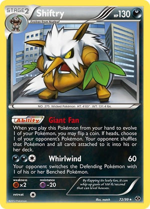 Pokemon TCG - Next Destinies - Shiftry - 72/99 - Reverse Holofoil