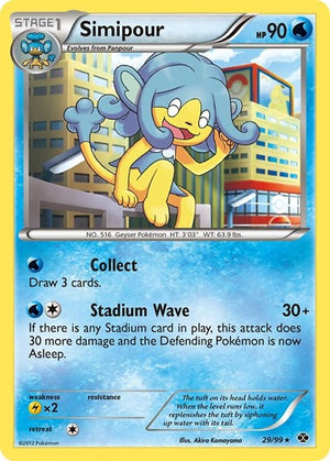 Pokemon TCG - Next Destinies - Simipour - 29/99 - Reverse Holofoil