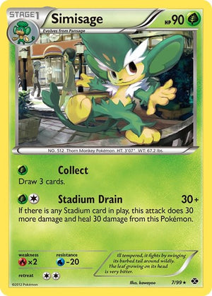 Pokemon TCG - Next Destinies - Simisage - 7/99