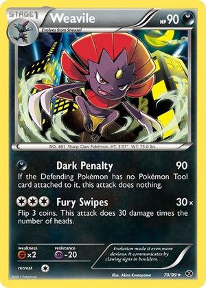 Pokemon TCG - Next Destinies - Weavile - 70/99
