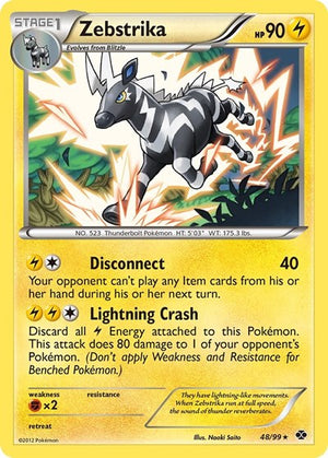 Pokemon TCG - Next Destinies - Zebstrika - 48/99 - Reverse Holofoil