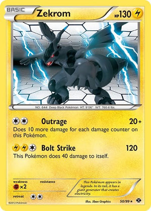Pokemon TCG - Next Destinies - Zekrom - 50/99 - Reverse Holofoil