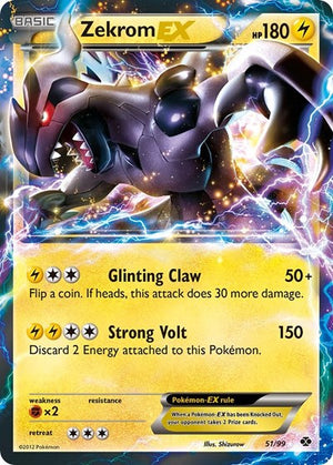 Pokemon TCG - Next Destinies - Zekrom EX - 51/99 - Holofoil