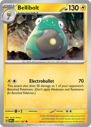 Pokemon TCG - SV03: Obsidian Flames - Bellibolt - 077/197 - Reverse Holofoil