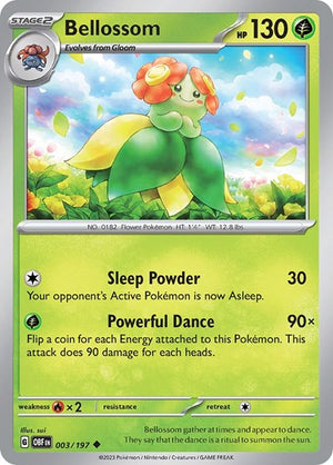 Pokemon TCG - SV03: Obsidian Flames - Bellossom - 003/197 - Reverse Holofoil