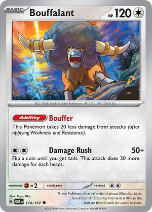 Pokemon TCG - SV03: Obsidian Flames - Bouffalant - 174/197