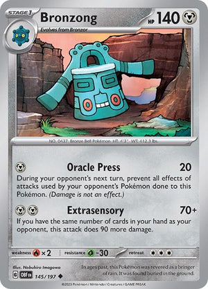 Pokemon TCG - SV03: Obsidian Flames - Bronzong - 145/197