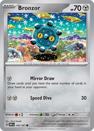 Pokemon TCG - SV03: Obsidian Flames - Bronzor - 144/197