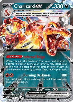 Pokemon TCG - SV03: Obsidian Flames - Charizard ex - 125/197 - Holofoil
