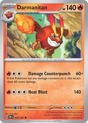 Pokemon TCG - SV03: Obsidian Flames - Darmanitan - 035/197