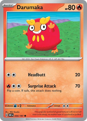 Pokemon TCG - SV03: Obsidian Flames - Darumaka - 034/197