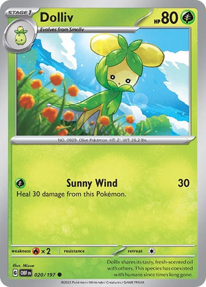Pokemon TCG - SV03: Obsidian Flames - Dolliv - 020/197