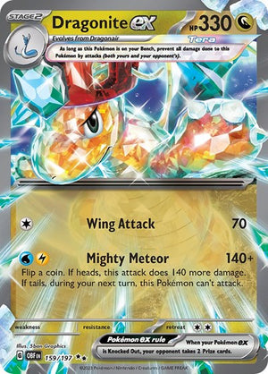 Pokemon TCG - SV03: Obsidian Flames - Dragonite ex - 159/197 - Holofoil