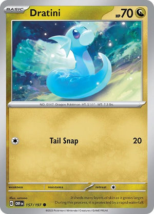 Pokemon TCG - SV03: Obsidian Flames - Dratini - 157/197 - Reverse Holofoil