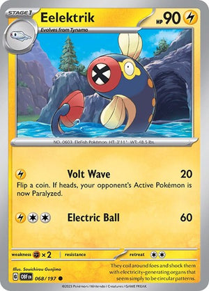 Pokemon TCG - SV03: Obsidian Flames - Eelektrik - 068/197