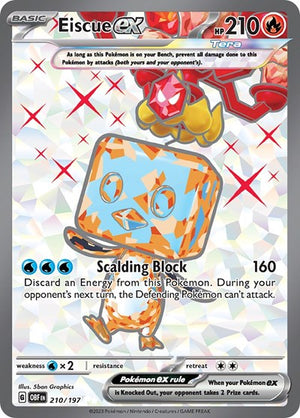 Pokemon TCG - SV03: Obsidian Flames - Eiscue ex - 210/197 - Holofoil