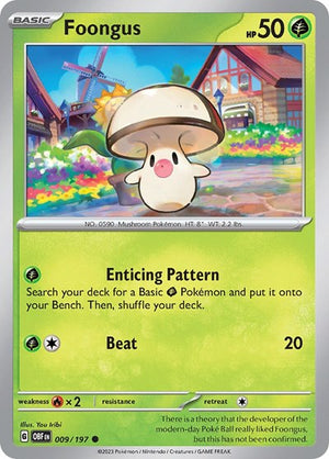 Pokemon TCG - SV03: Obsidian Flames - Foongus - 009/197