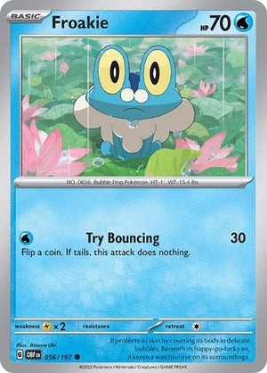 Pokemon TCG - SV03: Obsidian Flames - Froakie - 056/197 - Reverse Holofoil