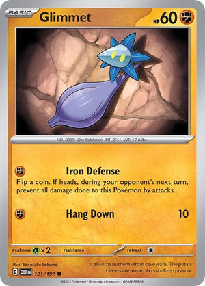 Pokemon TCG - SV03: Obsidian Flames - Glimmet - 121/197