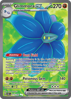 Pokemon TCG - SV03: Obsidian Flames - Glimmora ex - 213/197 - Holofoil