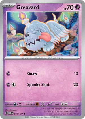 Pokemon TCG - SV03: Obsidian Flames - Greavard - 099/197