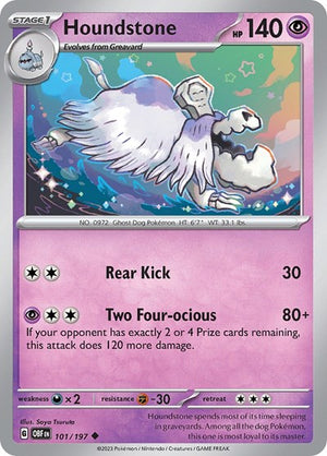 Pokemon TCG - SV03: Obsidian Flames - Houndstone - 101/197 - Reverse Holofoil