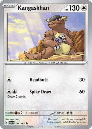Pokemon TCG - SV03: Obsidian Flames - Kangaskhan - 165/197