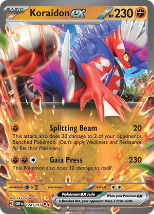 Pokemon TCG - SV03: Obsidian Flames - Koraidon ex - 124/197 - Holofoil