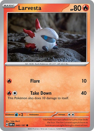 Pokemon TCG - SV03: Obsidian Flames - Larvesta - 040/197