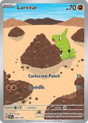 Pokemon TCG - SV03: Obsidian Flames - Larvitar - 203/197 - Holofoil
