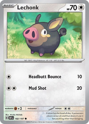 Pokemon TCG - SV03: Obsidian Flames - Lechonk - 182/197