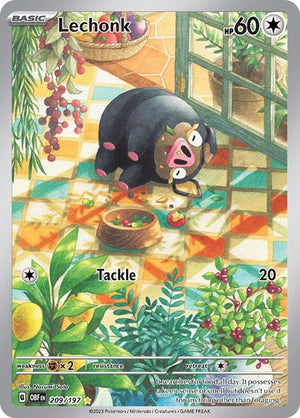 Pokemon TCG - SV03: Obsidian Flames - Lechonk - 209/197 - Holofoil