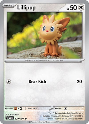 Pokemon TCG - SV03: Obsidian Flames - Lillipup - 170/197 - Reverse Holofoil