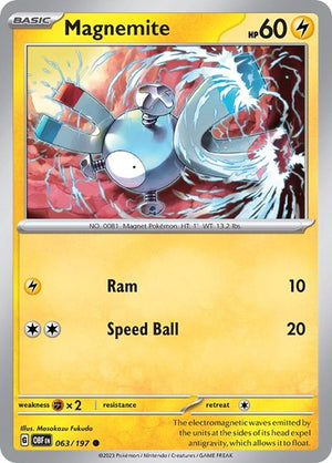 Pokemon TCG - SV03: Obsidian Flames - Magnemite - 063/197