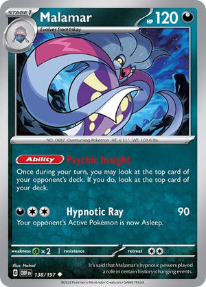 Pokemon TCG - SV03: Obsidian Flames - Malamar - 138/197