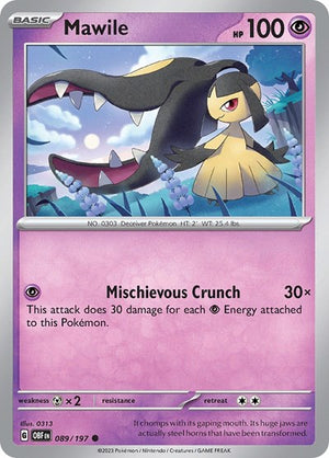 Pokemon TCG - SV03: Obsidian Flames - Mawile - 089/197 - Reverse Holofoil